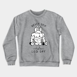 Never Skip Leg Day Beagle Crewneck Sweatshirt